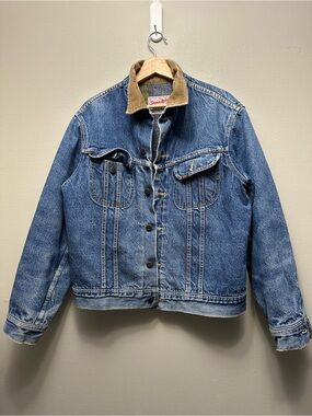 Vintage Lee Storm Rider Denim Jacket Blanket Lined Size 40